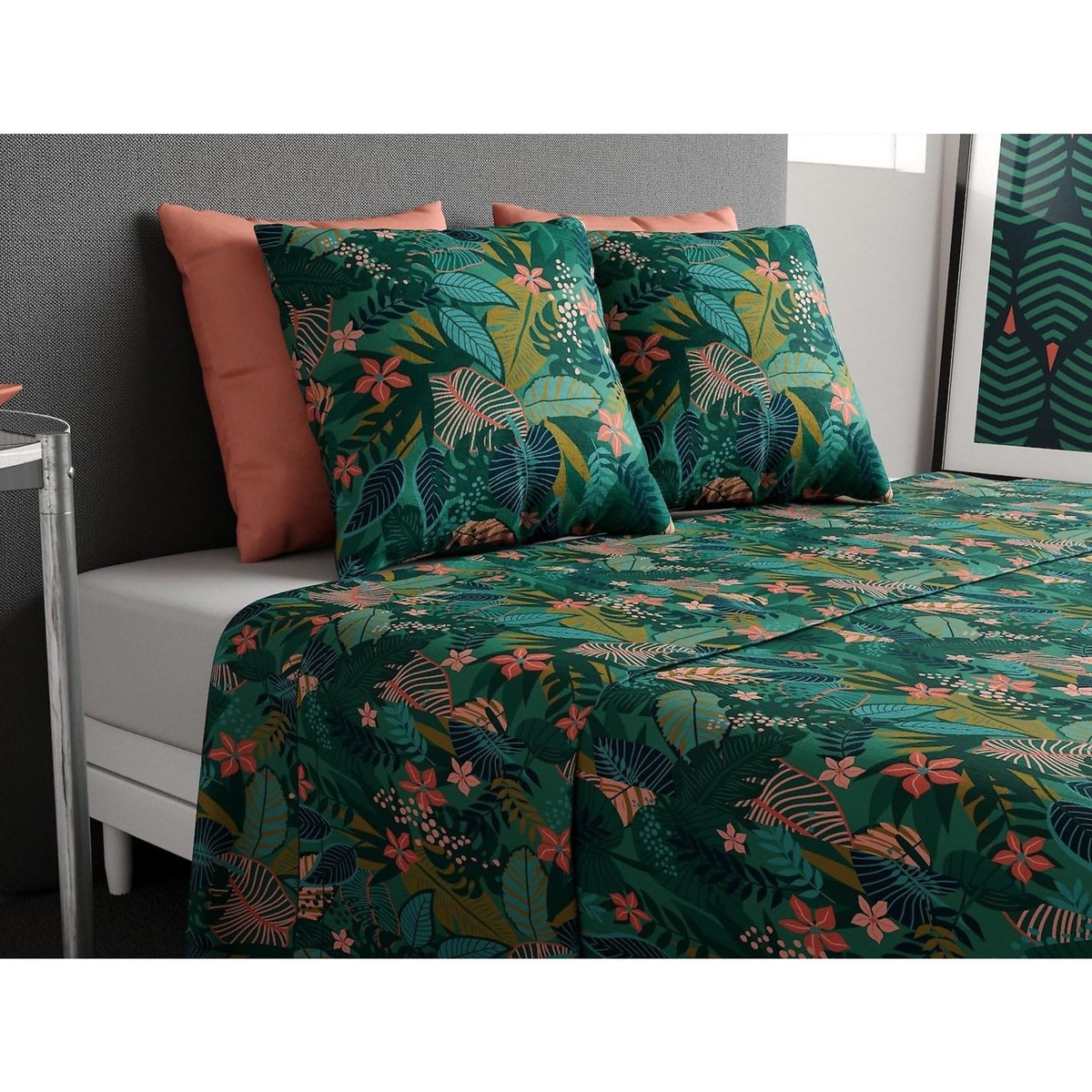 ATELIER DU COTON Parure de drap 100% coton 57fils zania