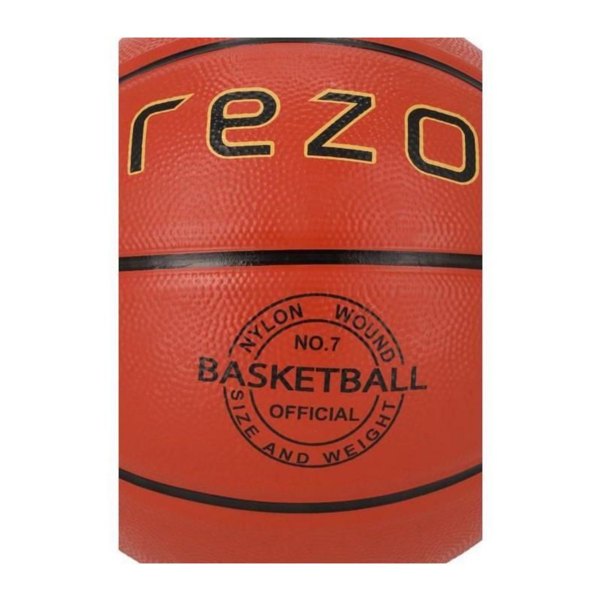 Ballon de basket - REZO - Caoutchouc - Taille 5 - Marron - Polyvalent