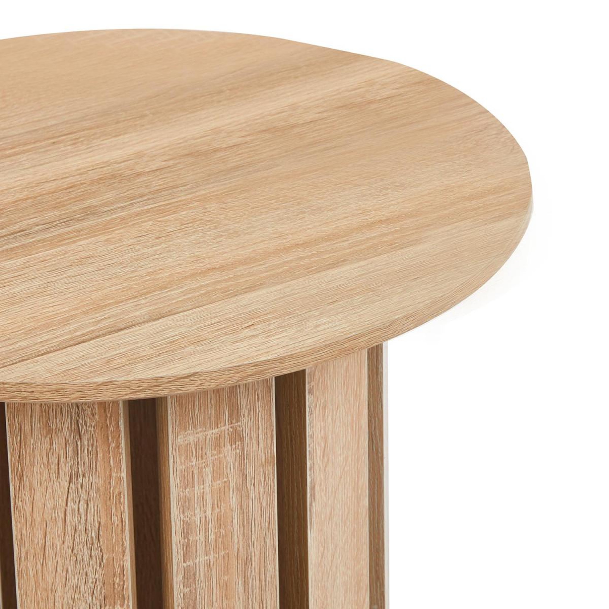 Voir la diapositive 4 : Paris Prix Lot de 2 tables basses rondes  luisa  80cm chêne clair