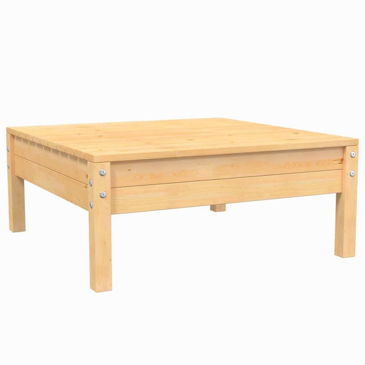 VIDAXL Salon de jardin 3 pcs avec coussins creme Bois de pin massif