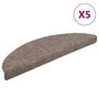 Voir la diapositive 2 : VIDAXL Tapis autoadhesifs de marches 5 pcs Creme 56x17x3 cm Aiguillete