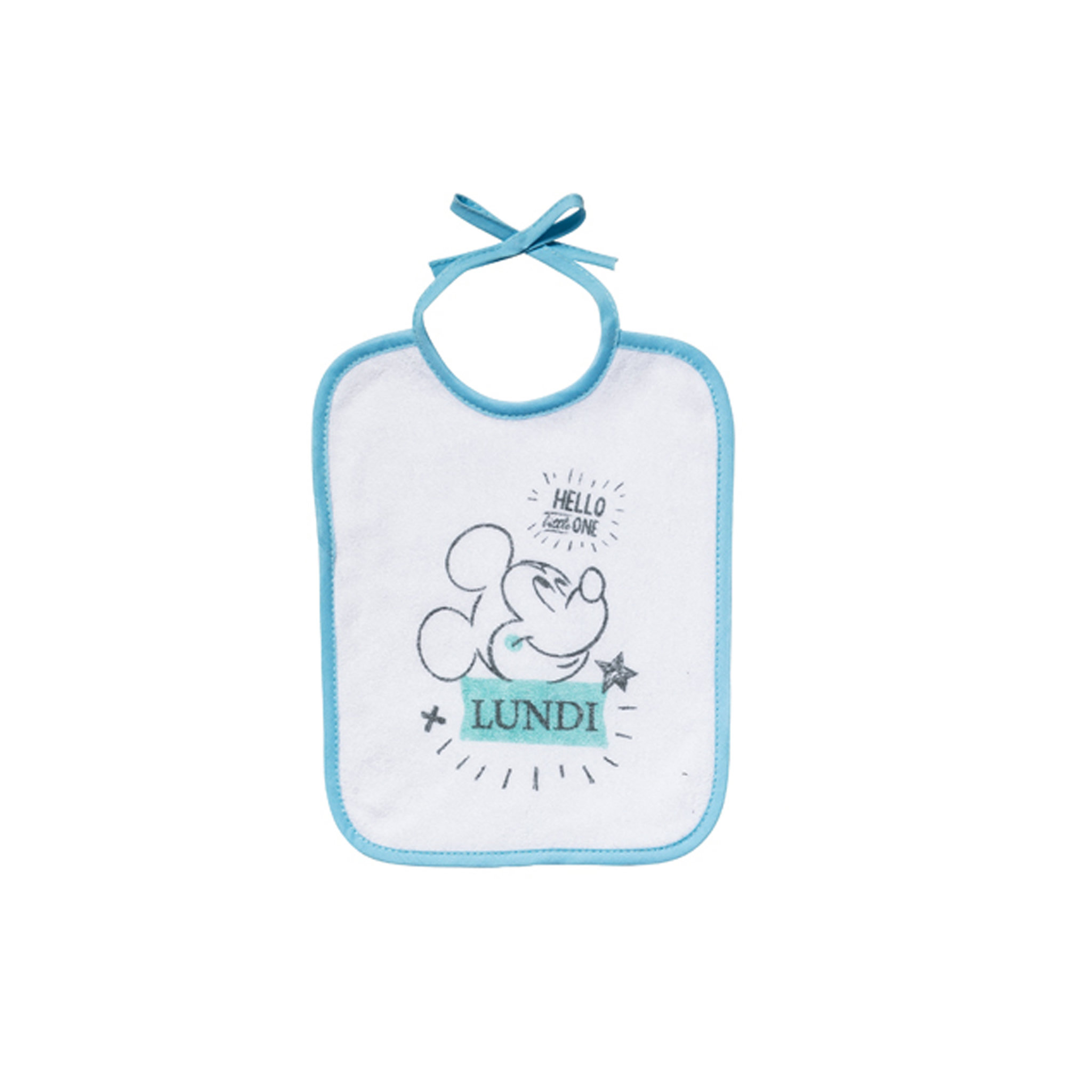 Voir la diapositive 2 : DISNEY Lot de 7 bavoirs naissance Mickey Little One            