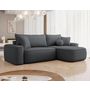 Voir la diapositive 1 : BEST MOBILIER Enma - canapé d'angle réversible 4 places convertible avec coffre en tissu texturé