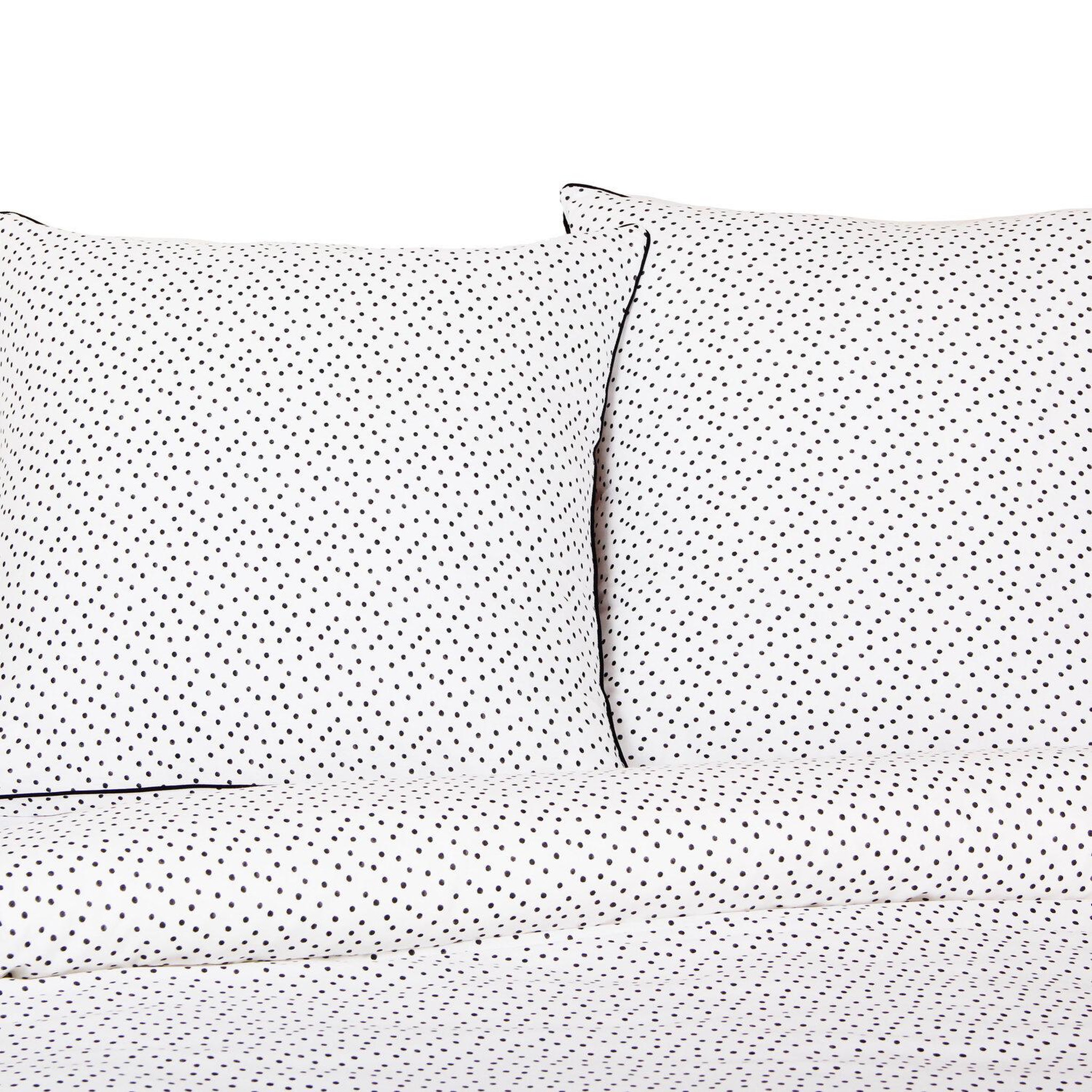 Voir la diapositive 3 : Home collection Parure housse de couette 3 pcs 240x220 cm 100% coton 57 fils imprimé. Points