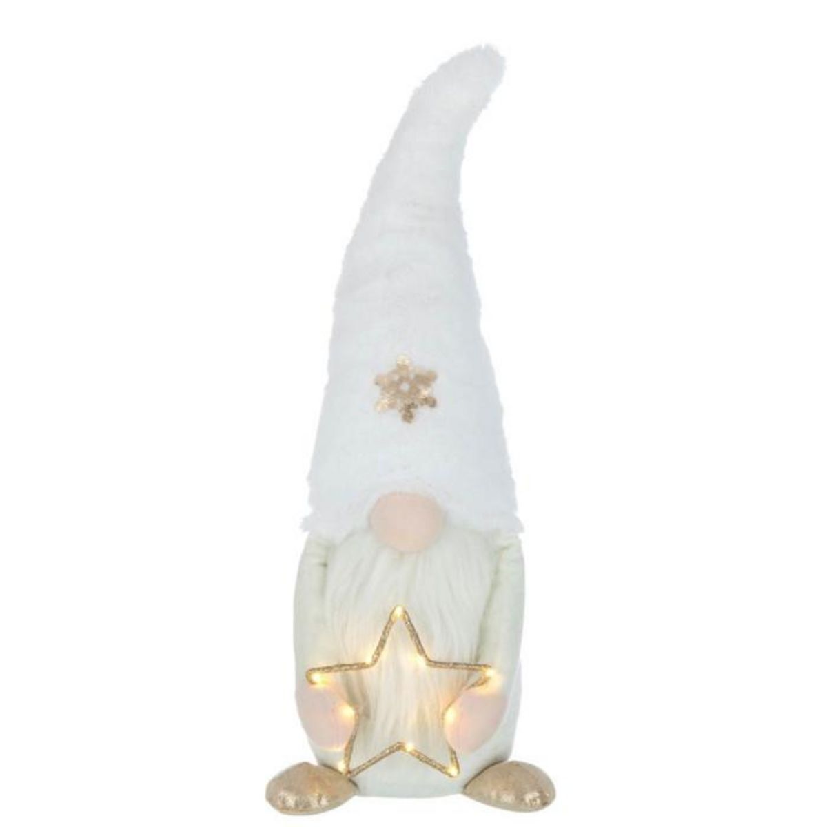 Paris Prix Statue Déco Lutin  Étoile Led  59cm Beige