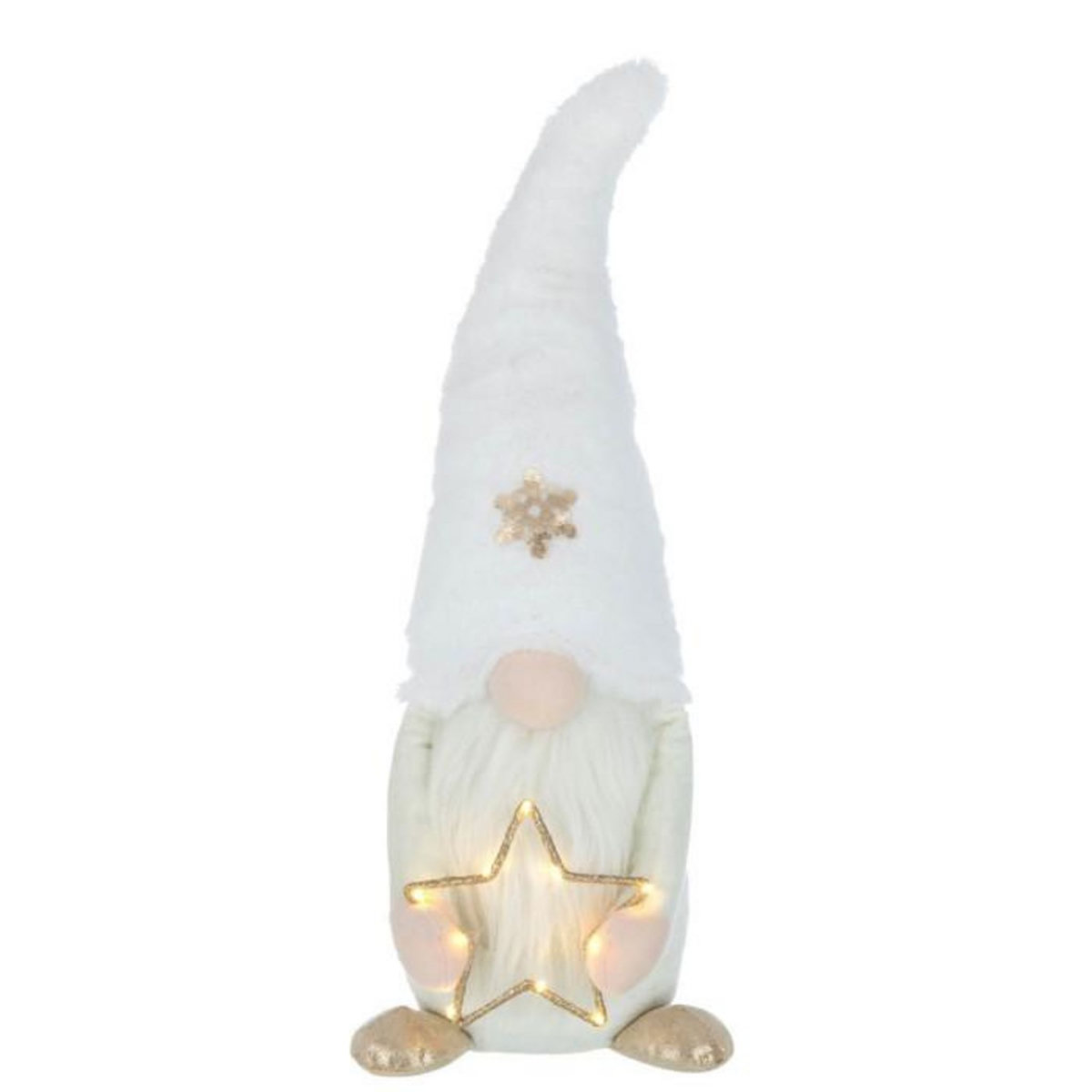 Paris Prix Statue Déco Lutin  Étoile Led  59cm Beige