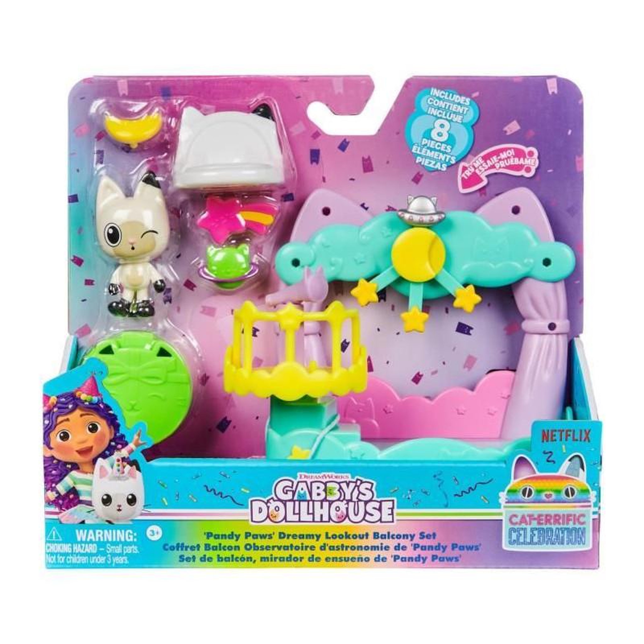 Voir la diapositive 2 : Spin Master SPIN MASTER PLAYSET BALCON OBSERVATOIRE DE PANDY PATTES Gabby et la Maison Magique