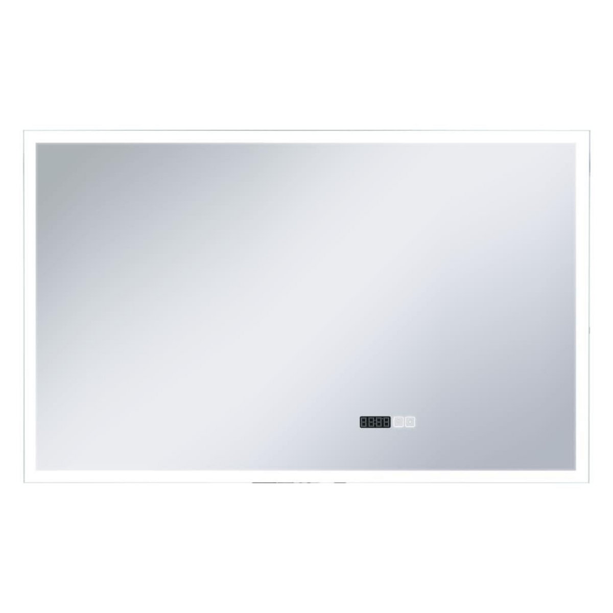 VIDAXL Miroir a LED et capteur tactile et affichage d'heure 100x60 cm