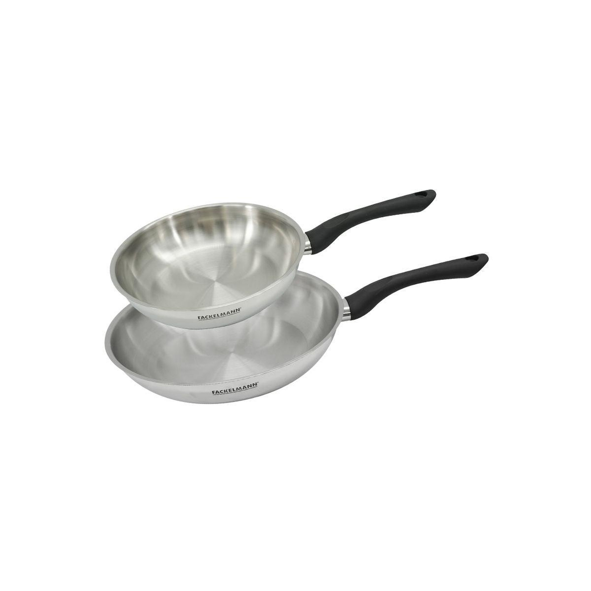 Fackelmann Set 2 poêles 24 et 28 cm en inox fackelmann geneva
