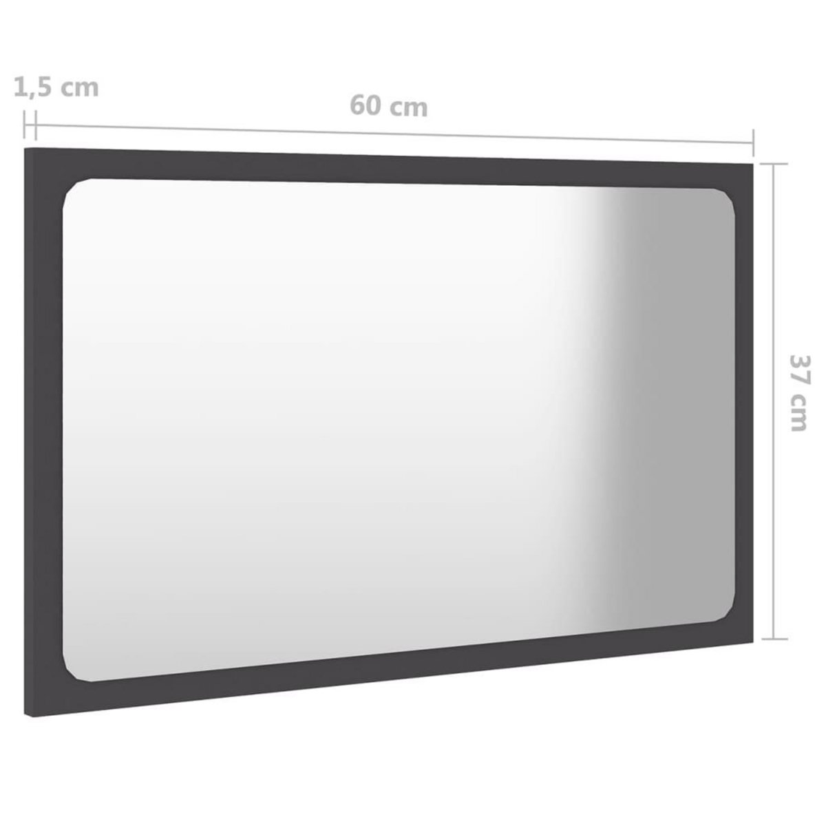 VIDAXL Ensemble de meubles de salle de bain Gris Agglomere