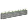 Voir la diapositive 1 : VIDAXL Lit sureleve a gabion Acier galvanise 360x30x60 cm