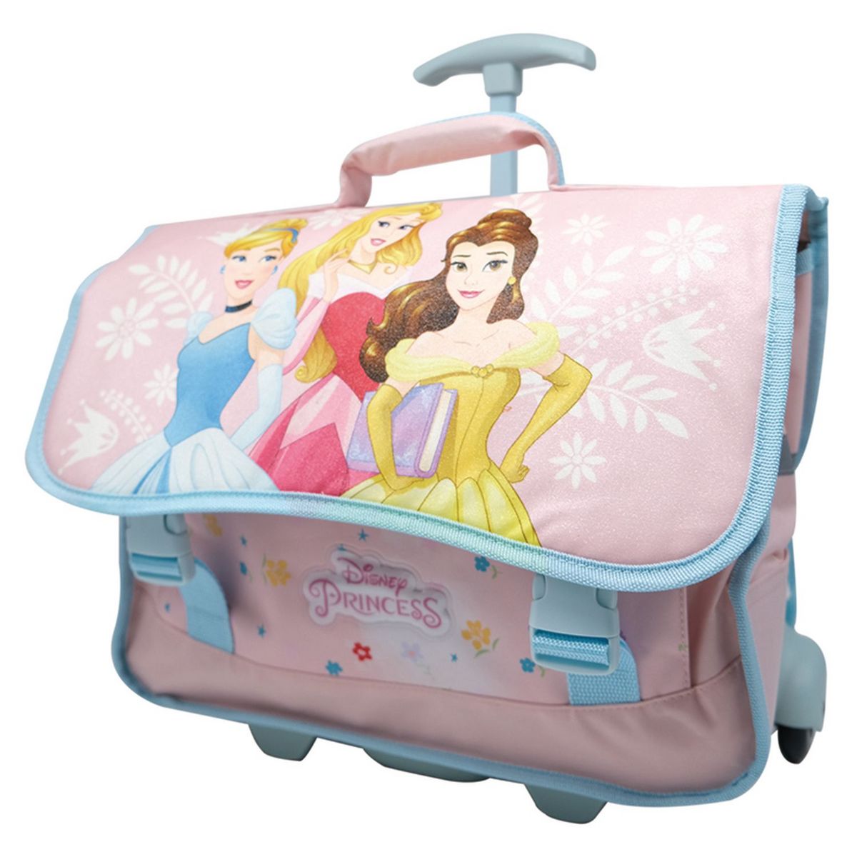 DISNEY Cartable à roulettes rose Princesses