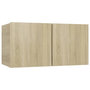 Voir la diapositive 4 : VIDAXL Ensemble de meubles TV 4 pcs Chene sonoma Bois d'ingenierie
