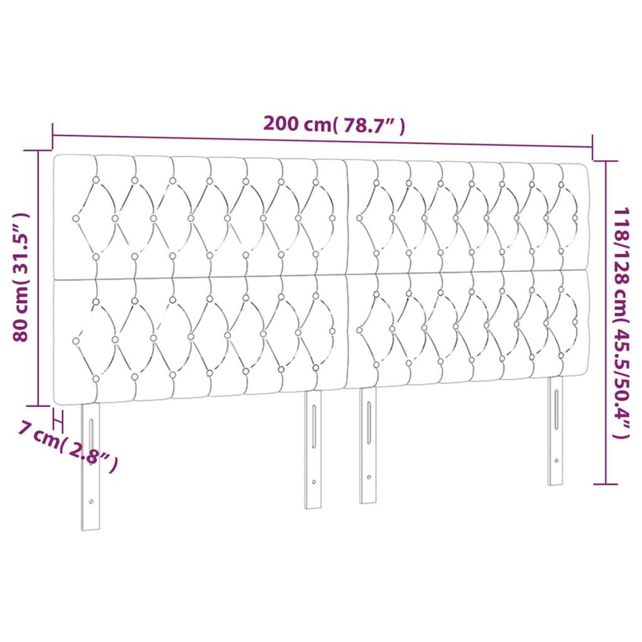 Voir la diapositive 6 : VIDAXL Tetes de lit 4 pcs Gris clair 100x7x78/88 cm Tissu