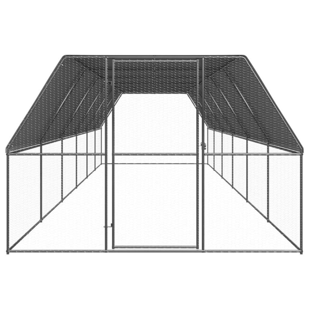 VIDAXL Poulailler d'exterieur 3x12x2 m Acier galvanise