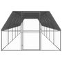 Voir la diapositive 2 : VIDAXL Poulailler d'exterieur 3x12x2 m Acier galvanise