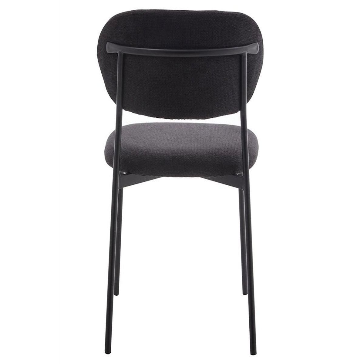 LISA DESIGN Rosita - lot de 4 chaises - en tissu - gris anthracite