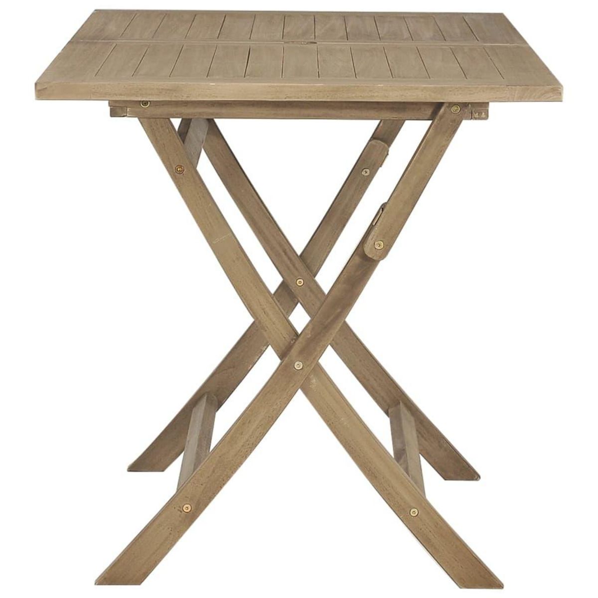 VIDAXL Table de jardin pliante gris 120x70x75 cm bois de teck solide