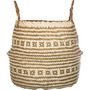 Voir la diapositive 2 : ATMOSPHERA Panier de rangement pliable à anses seagrass 40 cm blanc et Naturel