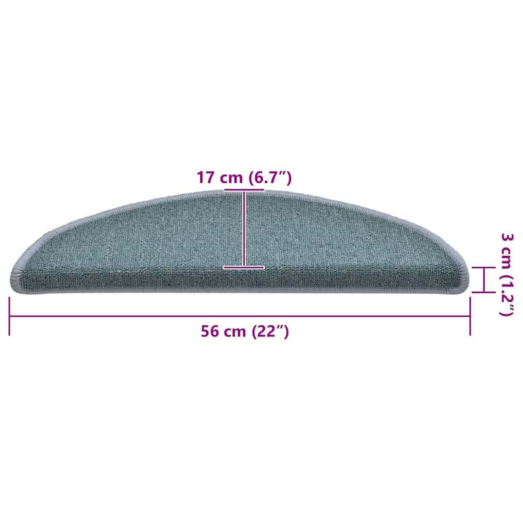 Voir la diapositive 6 : VIDAXL Tapis d'escalier 30 pcs bleu 56x17x3 cm