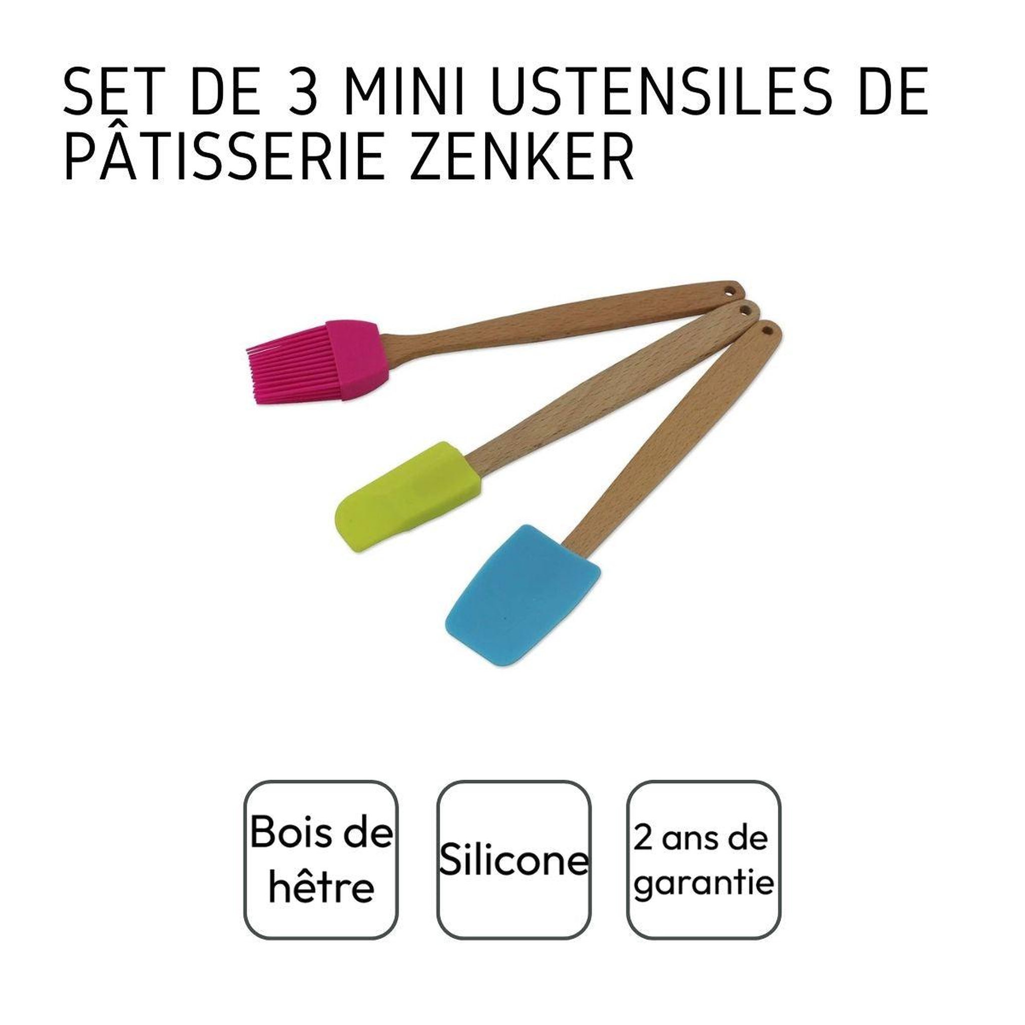 Voir la diapositive 4 : ZENKER Kit de 3 ustensiles de pâtisserie 20 cm zenker