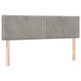 Voir la diapositive 2 : VIDAXL Tetes de lit 2 pcs Gris clair 72x5x78/88 cm Velours