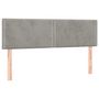 Voir la diapositive 2 : VIDAXL Tetes de lit 2 pcs Gris clair 72x5x78/88 cm Velours