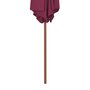 VIDAXL Parasol avec mat en bois 270 cm Bordeaux