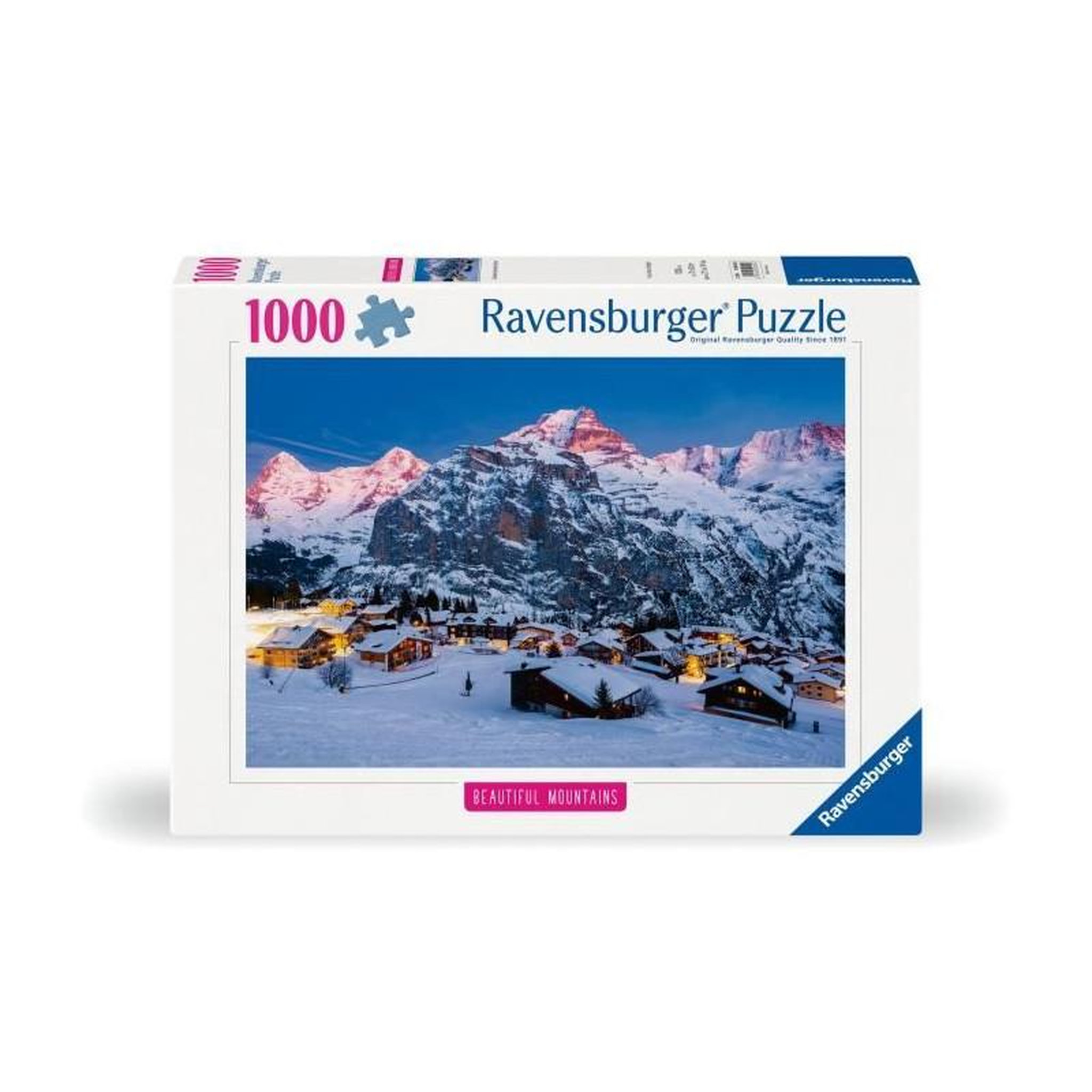 RAVENSBURGER Puzzle 1000 pièces L'Oberland bernois Mürren – Ravensburger – Collection Highlights – Dès 14 ans – Adulte & Enfant