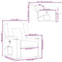 Voir la diapositive 6 : VIDAXL Fauteuil inclinable de massage electrique Marron fonce Tissu