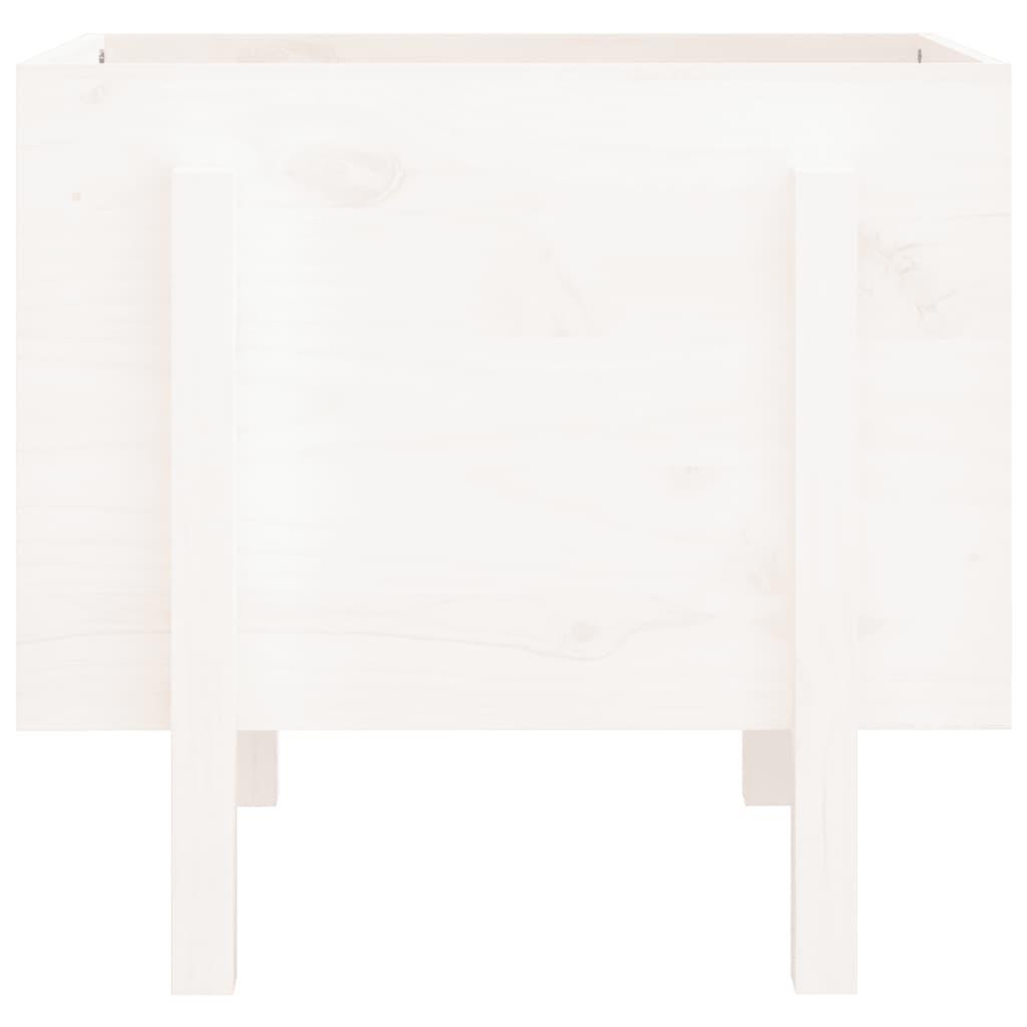 Voir la diapositive 4 : VIDAXL Jardiniere blanc 62x50x57 cm bois massif de pin