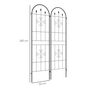 Voir la diapositive 3 : OUTSUNNY Lot de 2 treillis de jardin support pour plantes grimpantes acier noir
