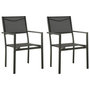 Voir la diapositive 1 : VIDAXL Chaises de jardin lot de 2 Textilene et acier Noir anthracite
