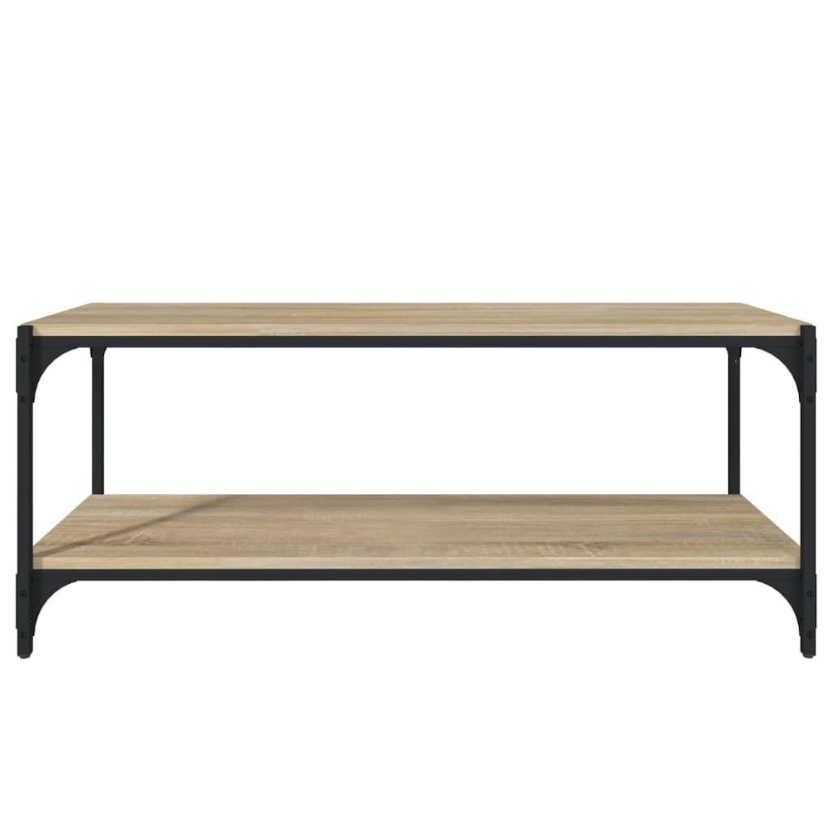 VIDAXL Meuble TV Chene sonoma 100x33x41 cm Bois d'ingenierie et acier