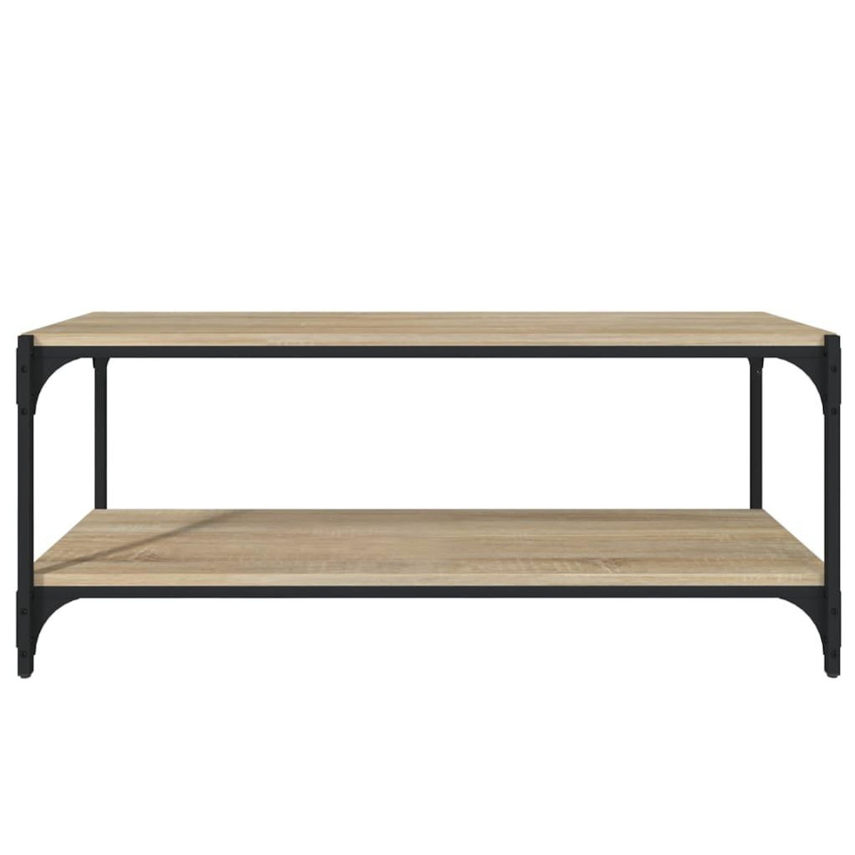 VIDAXL Meuble TV Chene sonoma 100x33x41 cm Bois d'ingenierie et acier