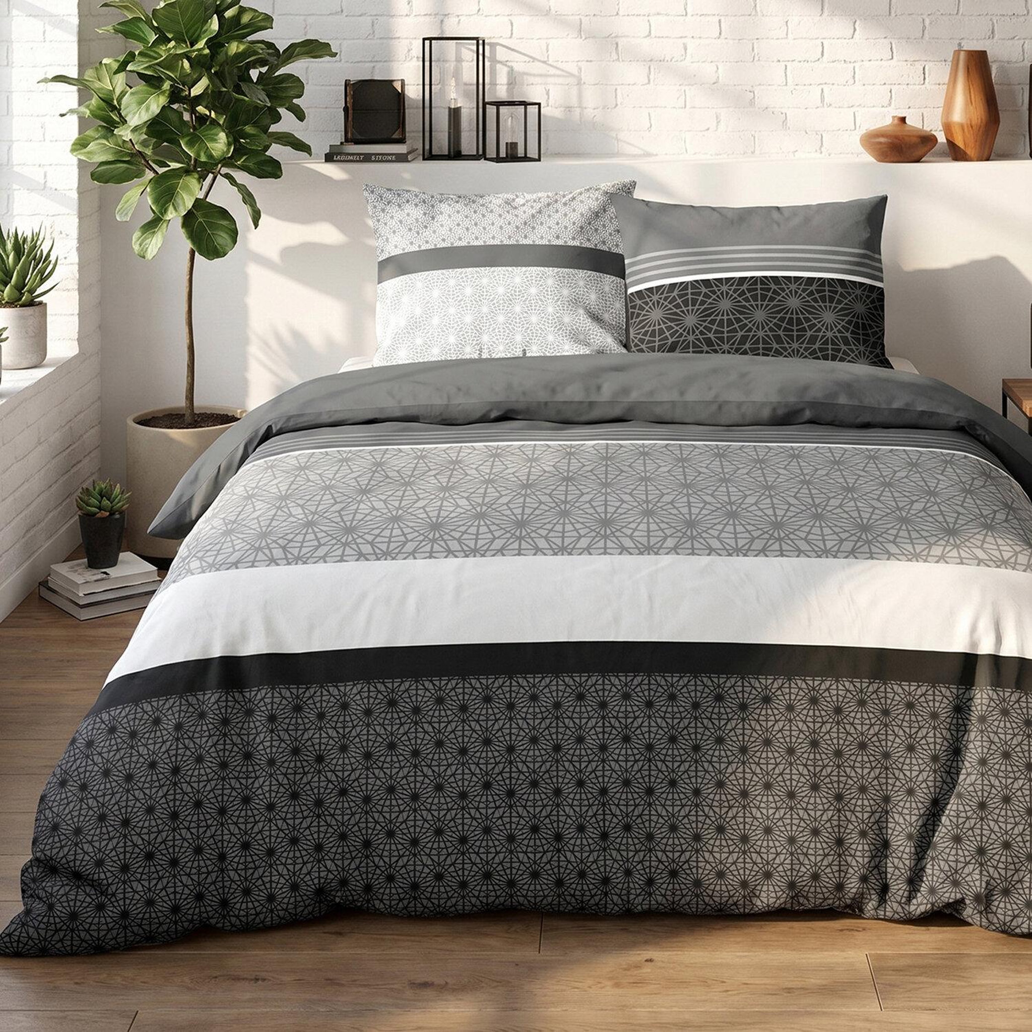 Voir la diapositive 1 : ATELIER DU COTON Parure housse de couette 100% coton 57fils , sandro