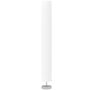 Voir la diapositive 1 : HOMCOM Lampadaire colonne sur pied design H.120 cm acier inox tissu blanc