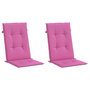 Voir la diapositive 3 : VIDAXL Coussins de chaise de jardin a dossier haut lot de 2 rose tissu