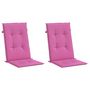 Voir la diapositive 3 : VIDAXL Coussins de chaise de jardin a dossier haut lot de 2 rose tissu