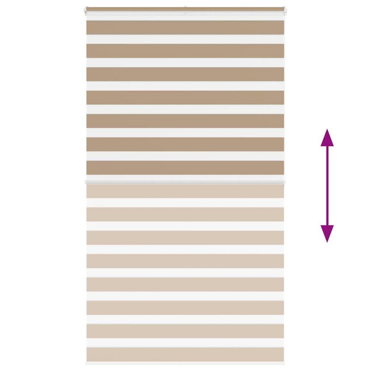 VIDAXL Store zebre marron sable largeur du tissu 120,9 cm polyester