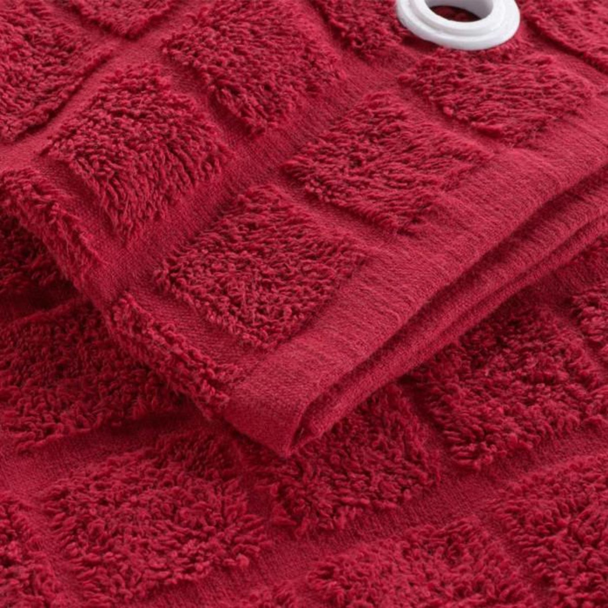 Paris Prix Essuie-Main en Éponge  Cerisette  50x50cm Rubis