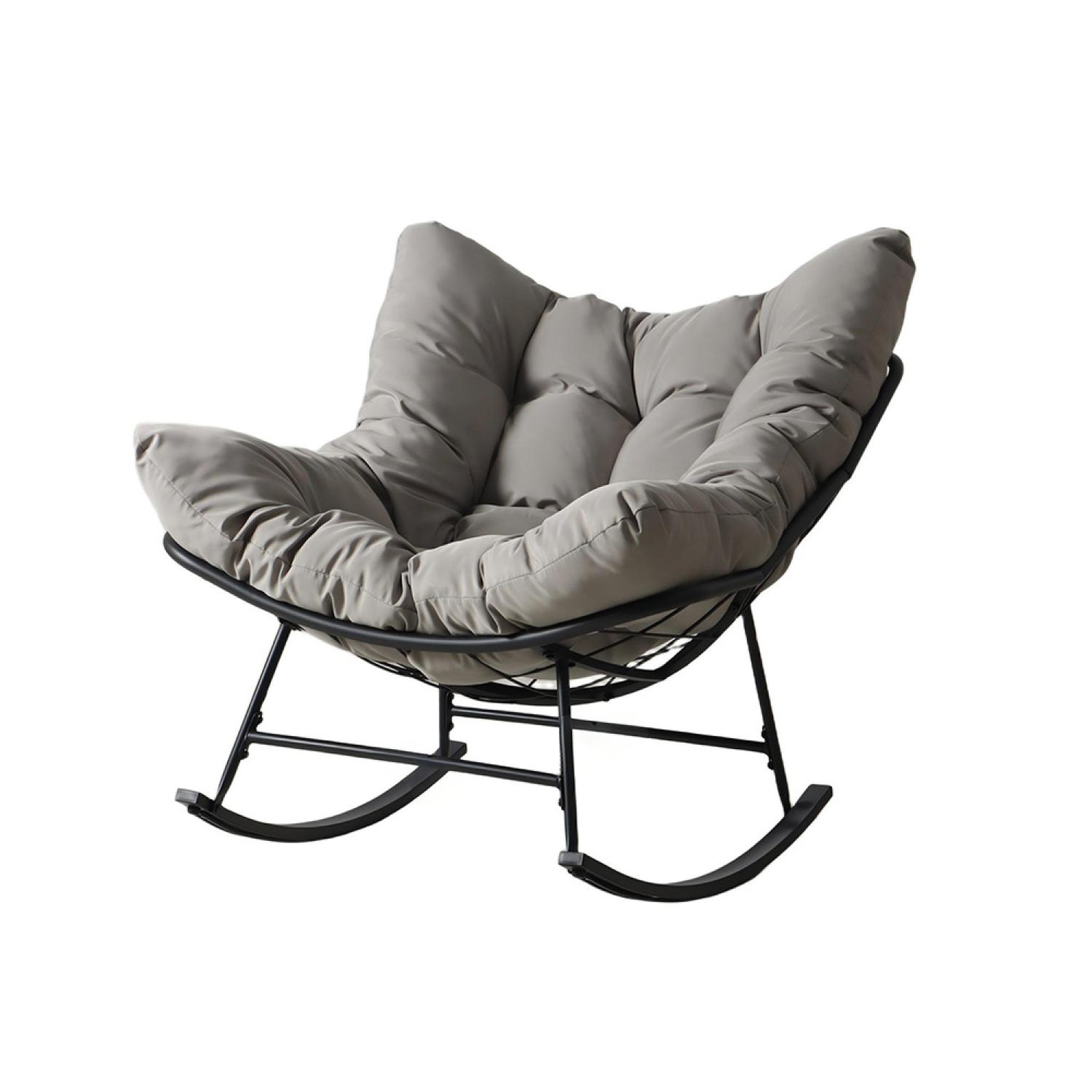 CONCEPT USINE Fauteuil à bascule d'intérieur et d'extérieur gris quito