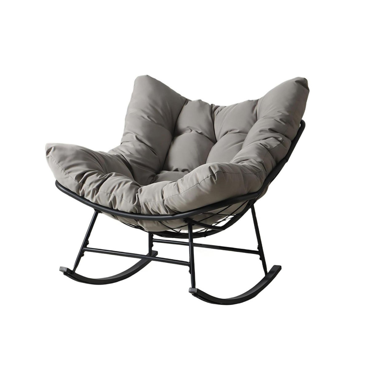 CONCEPT USINE Fauteuil à bascule d'intérieur et d'extérieur gris QUITO