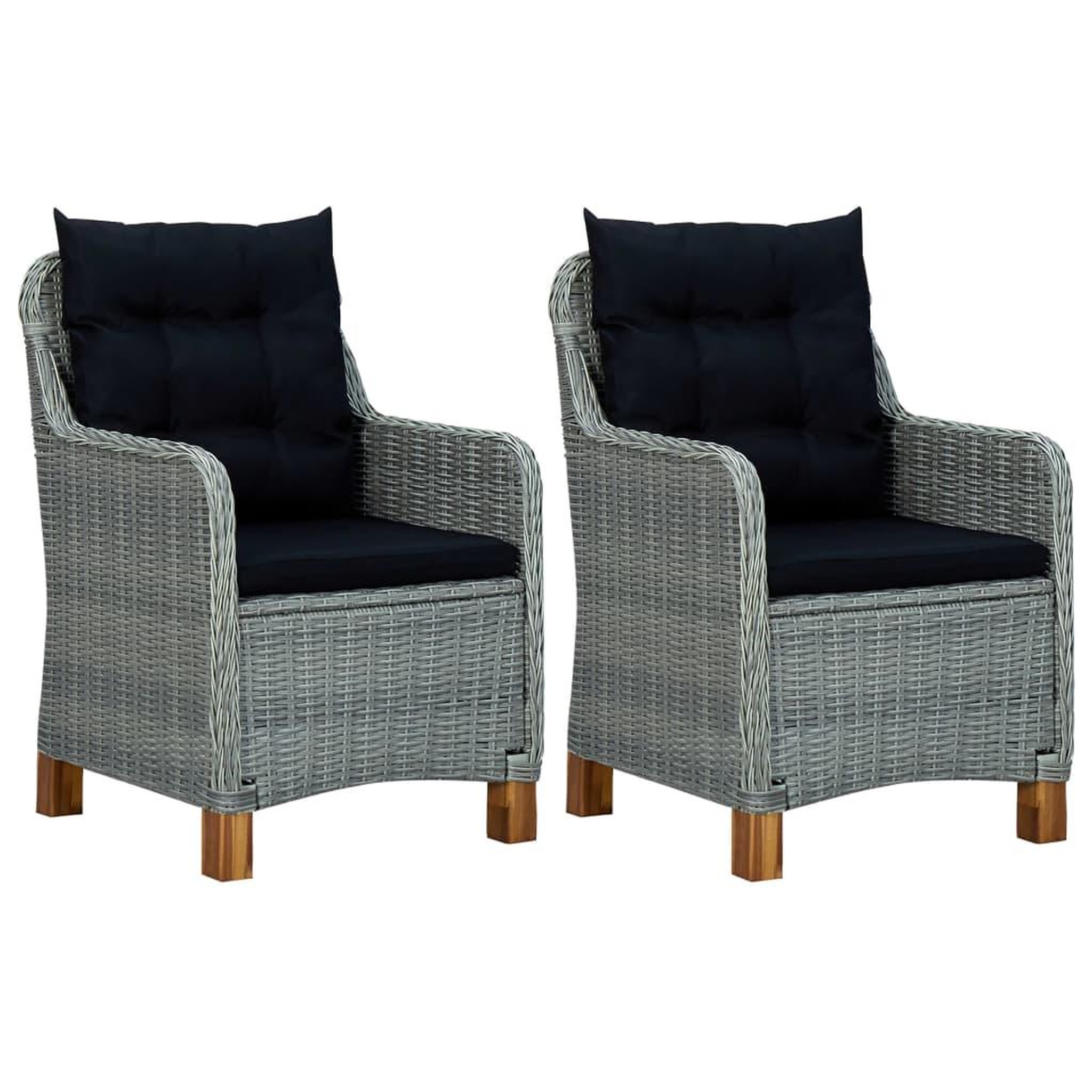 Voir la diapositive 1 : VIDAXL Chaises de jardin avec coussins lot de 2 Resine tressee