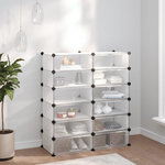 VIDAXL Etagere a chaussures Transparent 94,5x36,5x106 cm PP
