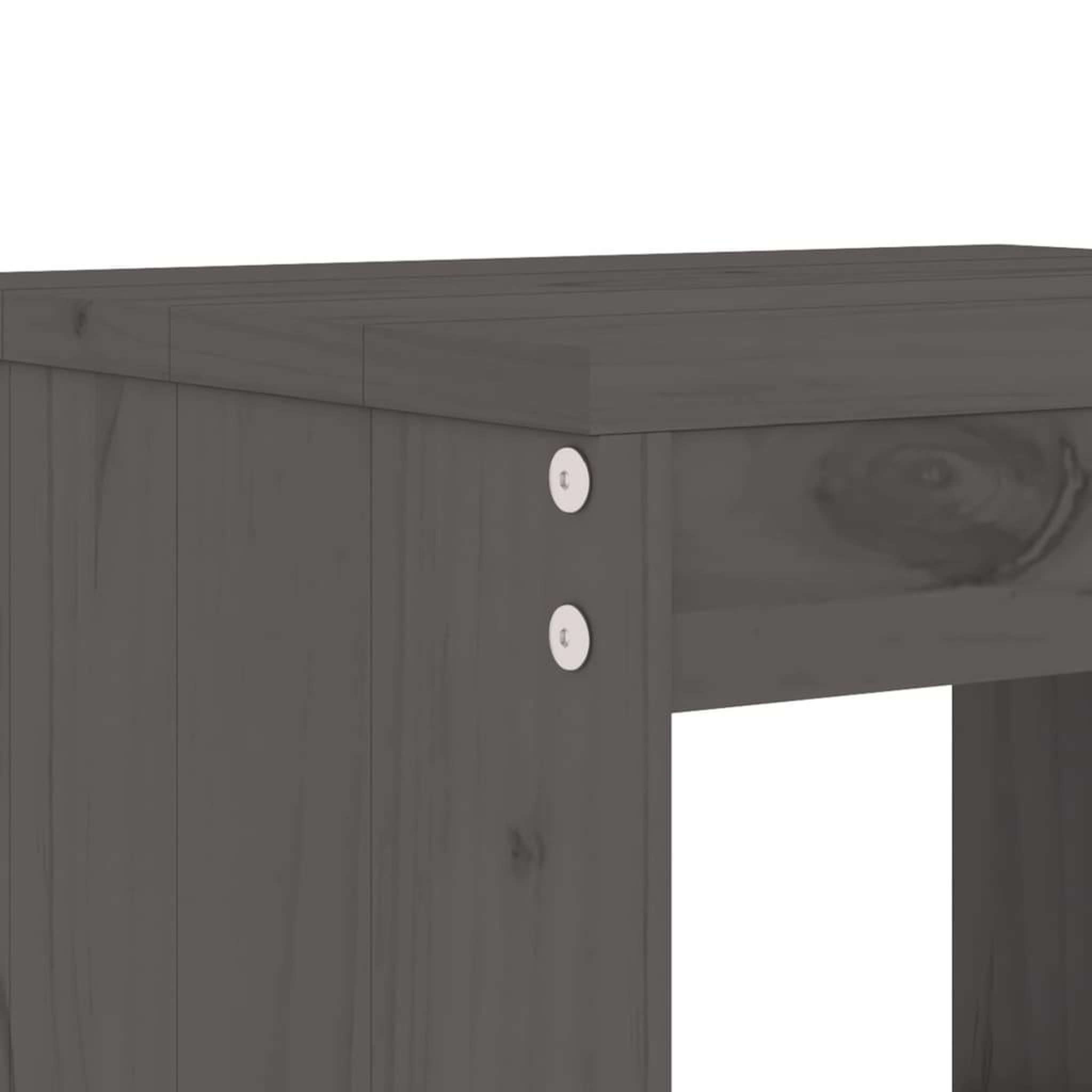 Voir la diapositive 5 : VIDAXL Ensemble a manger de jardin 5pcs gris bois massif de pin