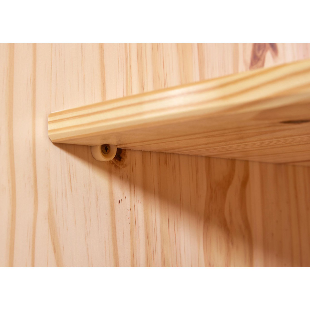 Armoire rustique en pin massif 2 portes  L104cm BASTIAN