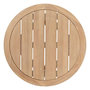 Voir la diapositive 4 : HESPERIDE Table de jardin d'appoint ronde en bois PAPOUASIE - Marron