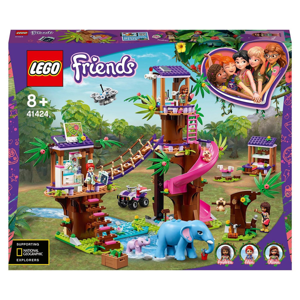 LEGO Friends 41424 - La base de sauvetage dans la jungle