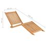 Voir la diapositive 6 : VIDAXL Chaise longue bois de teck solide